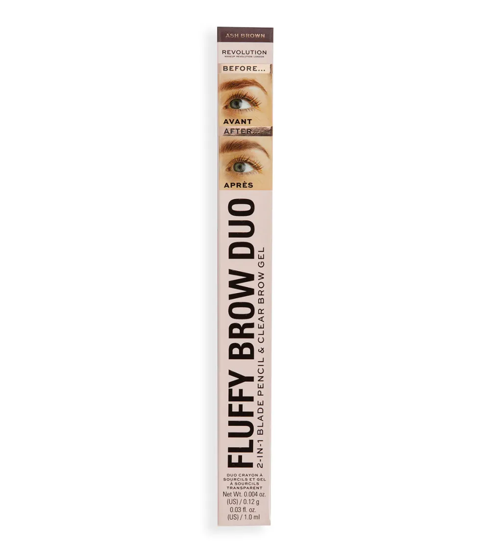 Revolution - Lápiz de cejas Fluffy Brow Filter Duo - Dark Brown>Makeup Revolution
