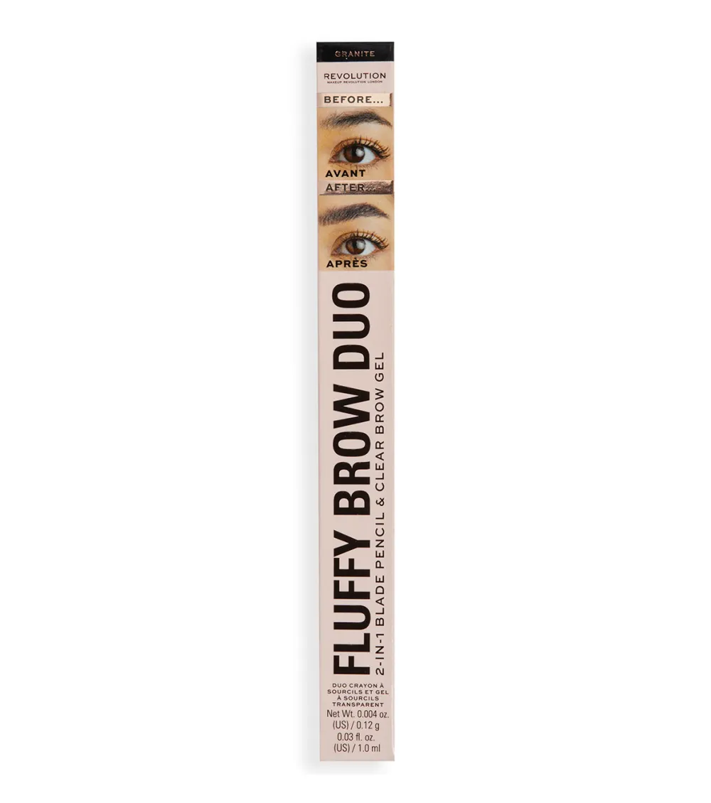 Revolution - Lápiz de cejas Fluffy Brow Filter Duo - Granite>Makeup Revolution