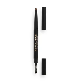 Revolution - Lápiz para cejas Duo Brow Definer - Light Brown>Makeup Revolution Outlet