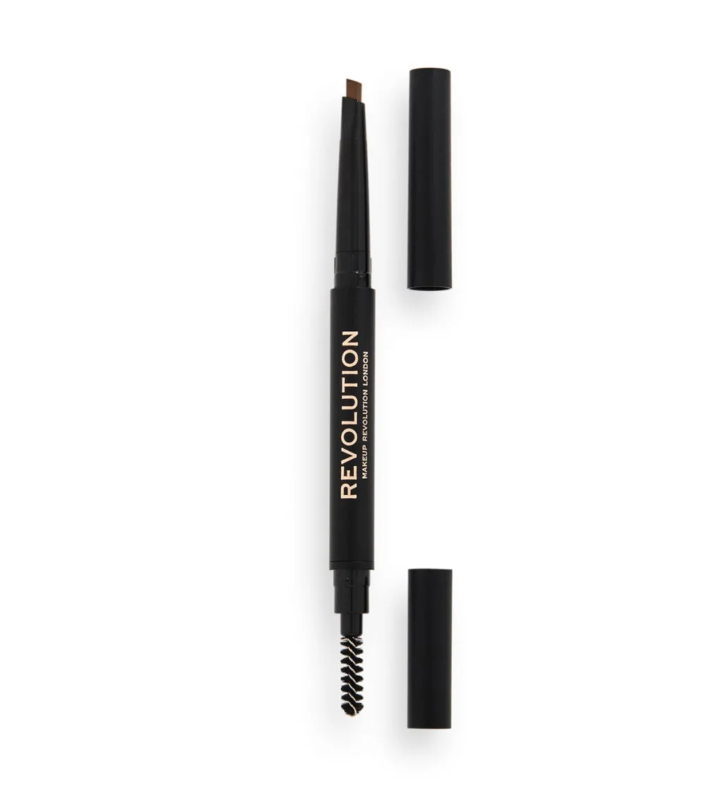 Revolution - Lápiz para cejas Duo Brow Definer - Light Brown>Makeup Revolution Outlet