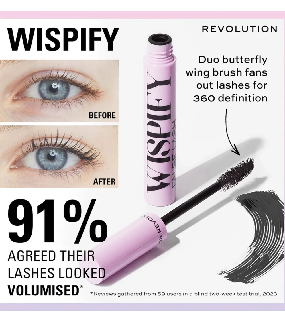 Revolution - Máscara de pestañas Wispify False Lash>Makeup Revolution Clearance