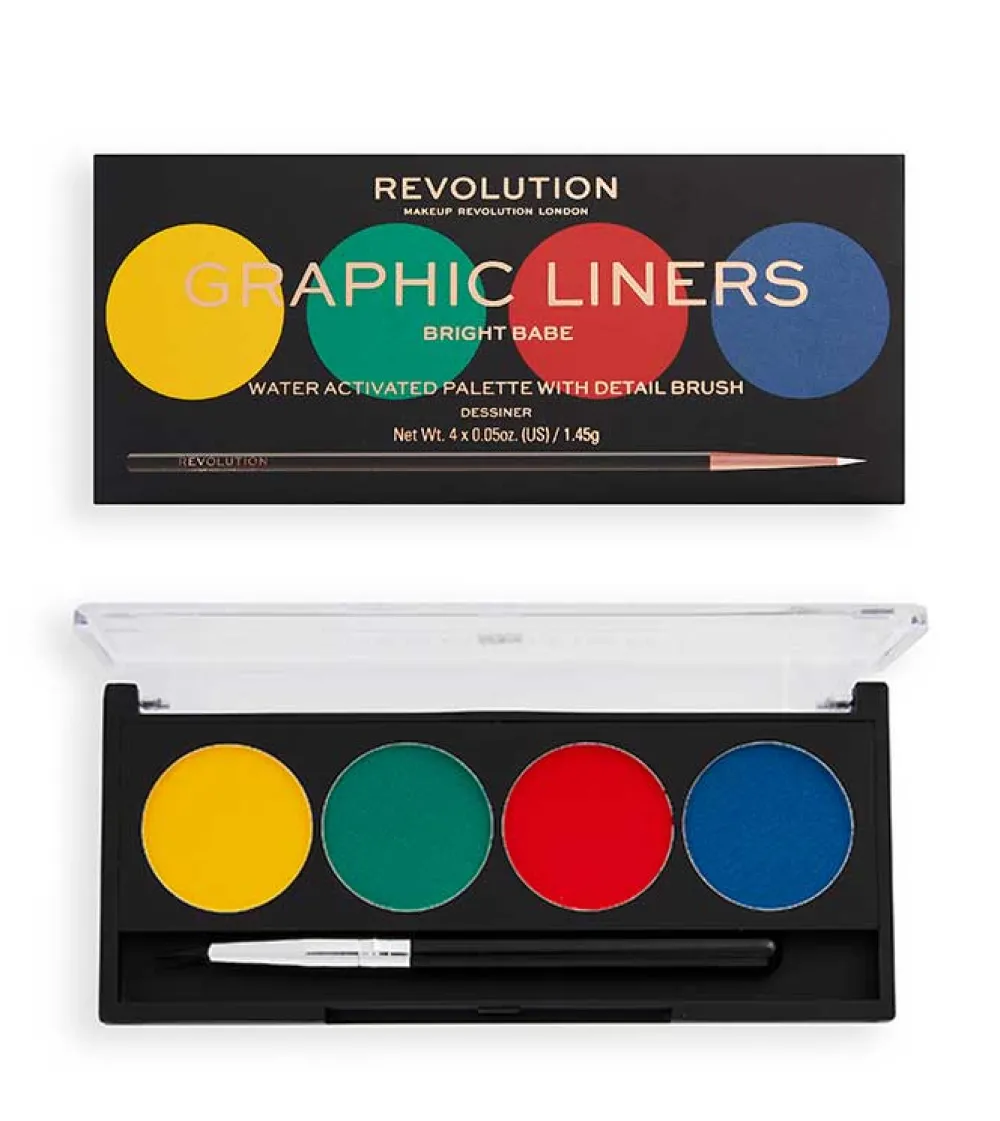 Revolution - Paleta de delineadores Water Activated Graphic Liners - Bright Babe>Makeup Revolution Best