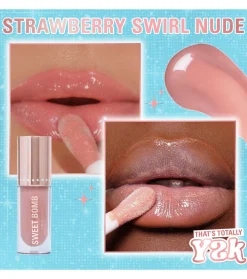 Revolution - *Y2K Baby* - Brillo de labios Sweet Bomb - Strawberry Swirl Nude><noscript><img width=