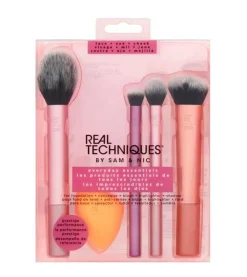 Set de brochas + esponja Everyday Essentials>Real Techniques Discount