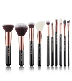 Set de brochas 10 piezas - T156: Black/Rose Gold>Jessup Beauty