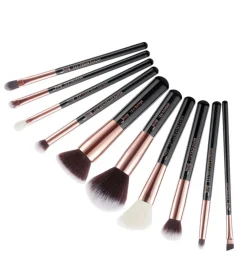 Set de brochas 10 piezas - T156: Black/Rose Gold><noscript><img width=