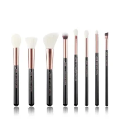 Set de brochas 8 piezas - T158: Black/Rose Gold>Jessup Beauty Outlet