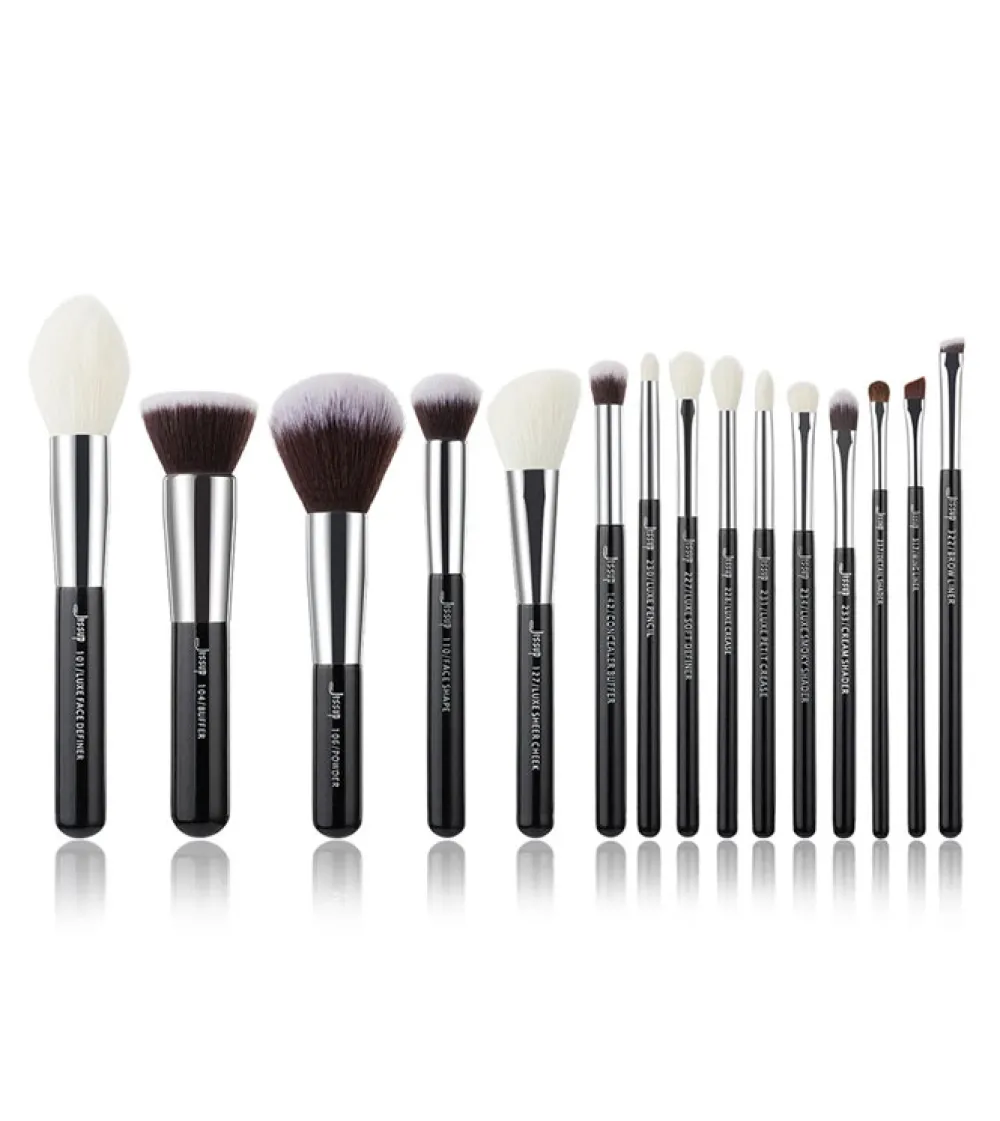 Set de brochas 15 piezas - T180: Black/Silver>Jessup Beauty Hot