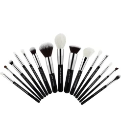Set de brochas 15 piezas - T180: Black/Silver>Jessup Beauty Hot