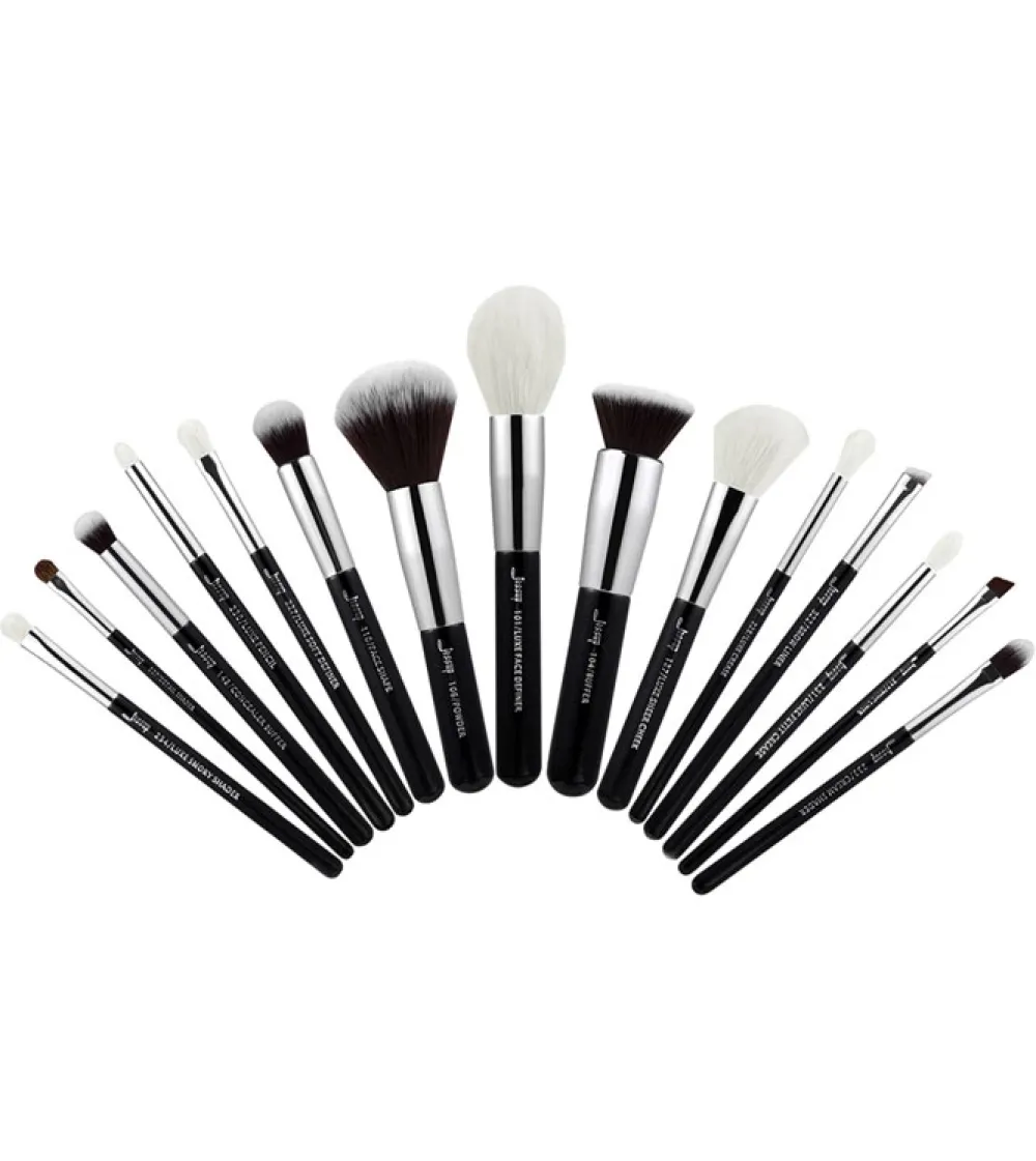 Set de brochas 15 piezas - T180: Black/Silver>Jessup Beauty Hot