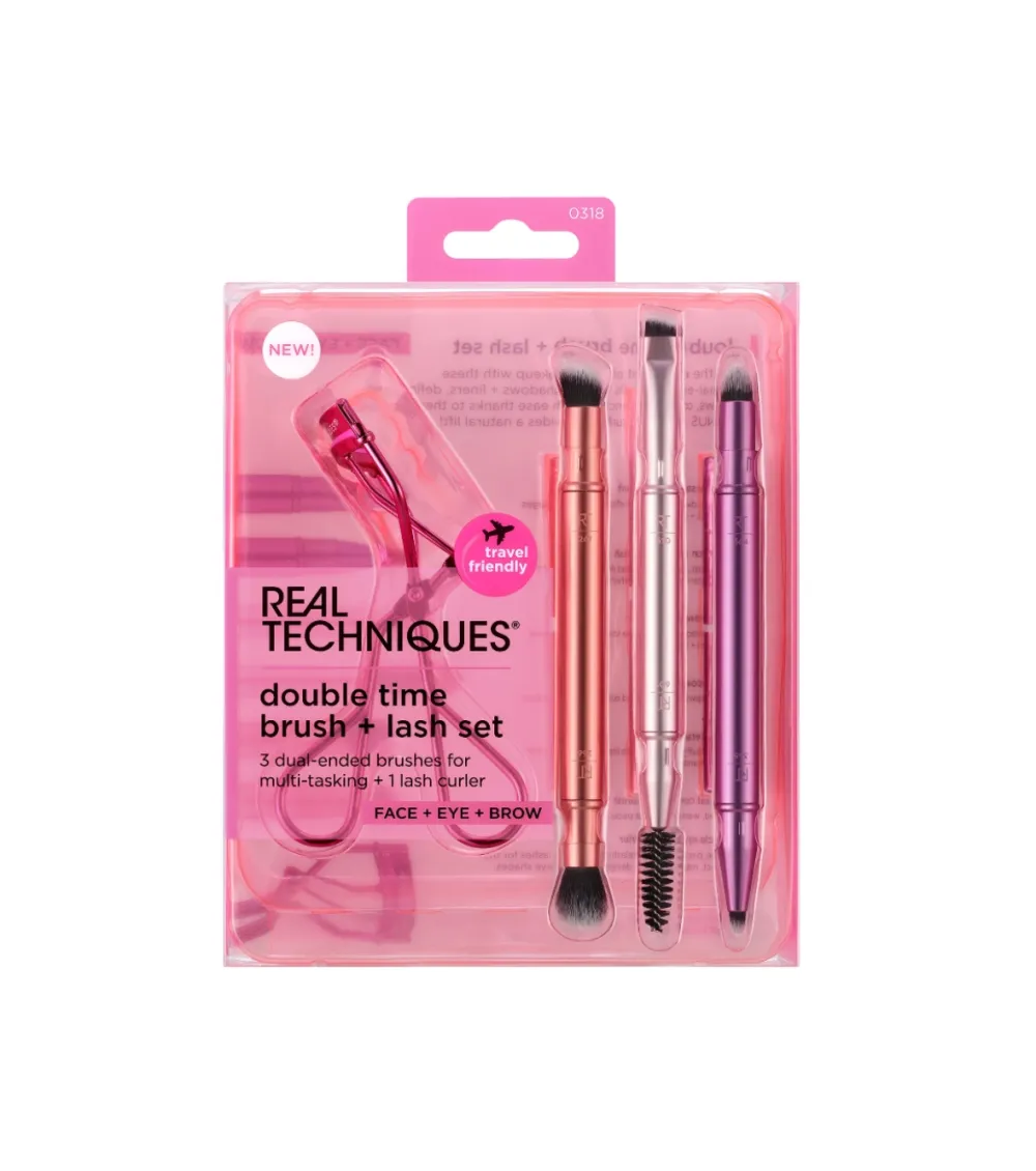 Set de brochas Double Time Brush + Lash set>Real Techniques