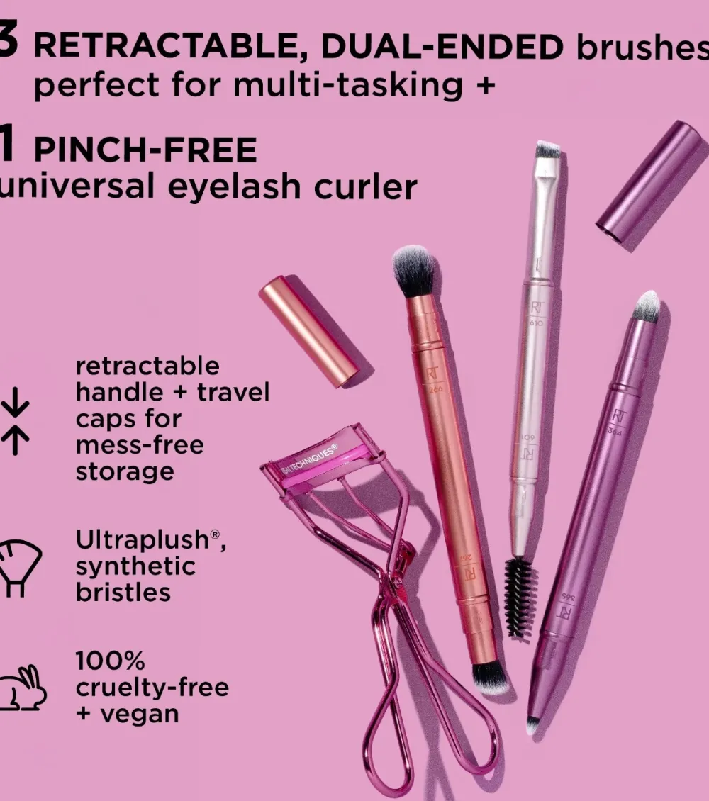 Set de brochas Double Time Brush + Lash set>Real Techniques