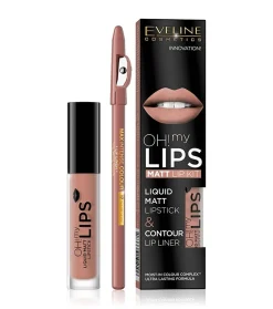 Set de labios Oh! My Lips Matt Lip Kit - 08: Lovely Rose>Eveline Cosmetics Sale