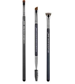 Set de pinceles de cejas PRO 3 piezas - T326: Black/Silver>Jessup Beauty Outlet