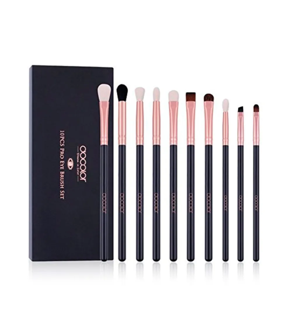 Set de pinceles para ojos (10 piezas) - Negro>Docolor Outlet