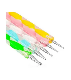 Set de punzones de doble punta para decoración de uñas><noscript><img width=