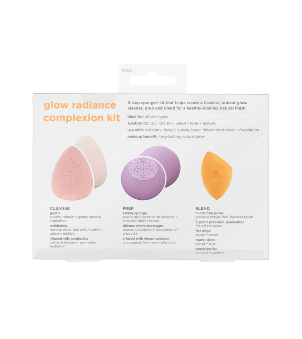 *Sponge +* - Set de esponjas Glow Radiance Complexion Kit>Real Techniques Hot