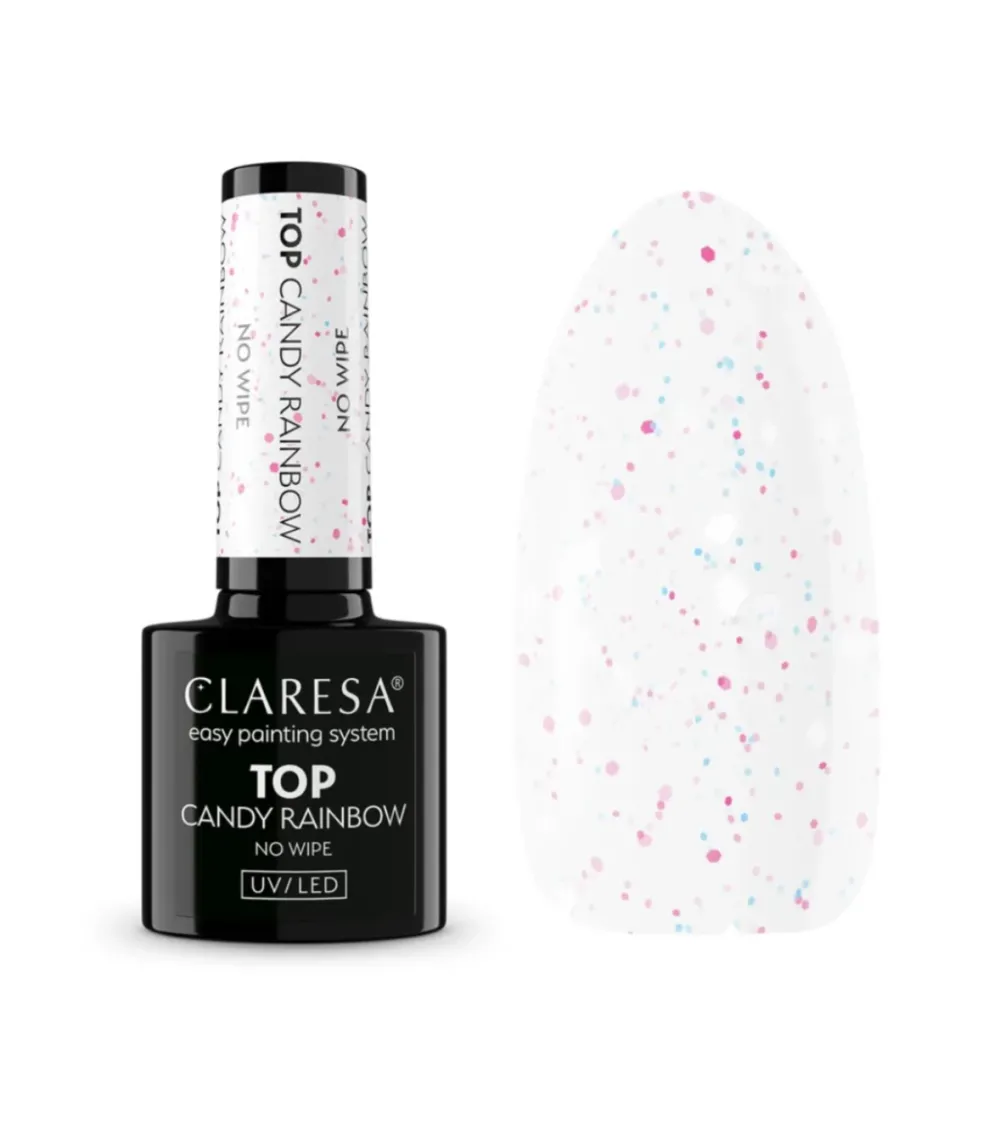 Top Coat Semipermanente No Wipe - Candy Rainbow>Claresa Clearance