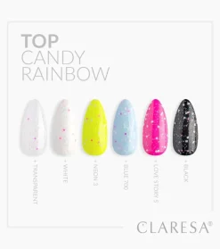 Top Coat Semipermanente No Wipe - Candy Rainbow>Claresa Clearance