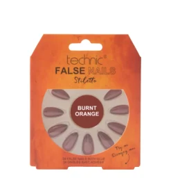 Uñas postizas False Nails Stiletto - Burnt Orange>Technic Cosmetics Outlet