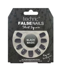 Uñas postizas False Nails Short Square - Black Magic>Technic Cosmetics Best