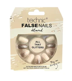 Uñas postizas False Nails Almond - All That Glitters>Technic Cosmetics Outlet