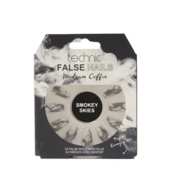 Uñas postizas False Nails Medium Coffin - Smokey Skies>Technic Cosmetics Best