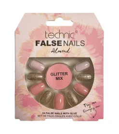 Uñas postizas False Nails Almond - Glitter Mix>Technic Cosmetics