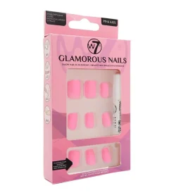 Uñas postizas Glamorous Nails - Pink Kiss>W7 Hot