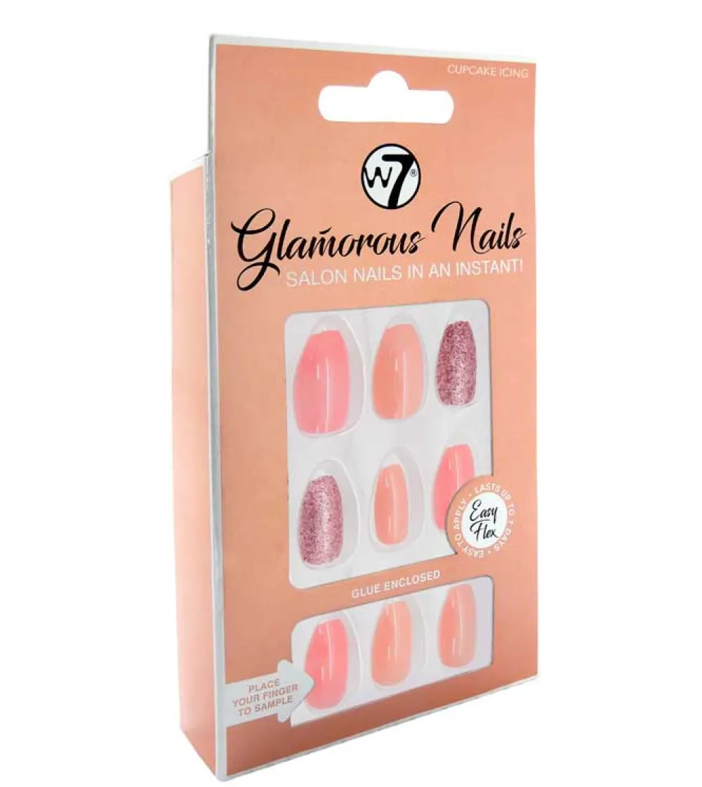 Uñas postizas Glamorous Nails - Cupcake Icing>W7 Clearance
