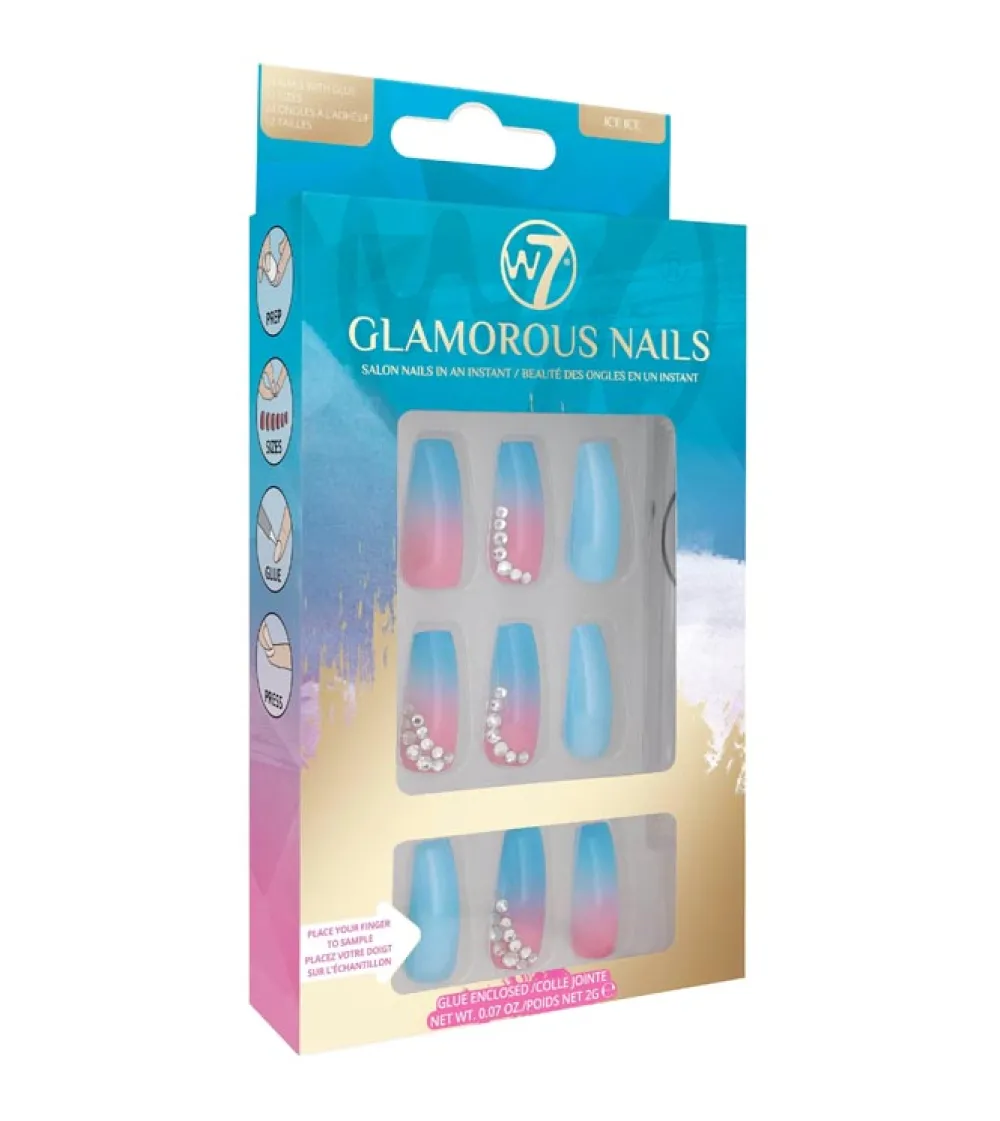 Uñas postizas Glamorous Nails - Ice Ice>W7 Hot