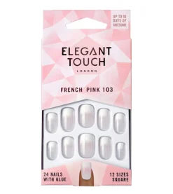Uñas Postizas Natural French - 103: Medium Pink>Elegant Touch Discount