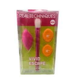 *Vivid Escape* - Set brocha + esponja + 2 puff>Real Techniques Sale