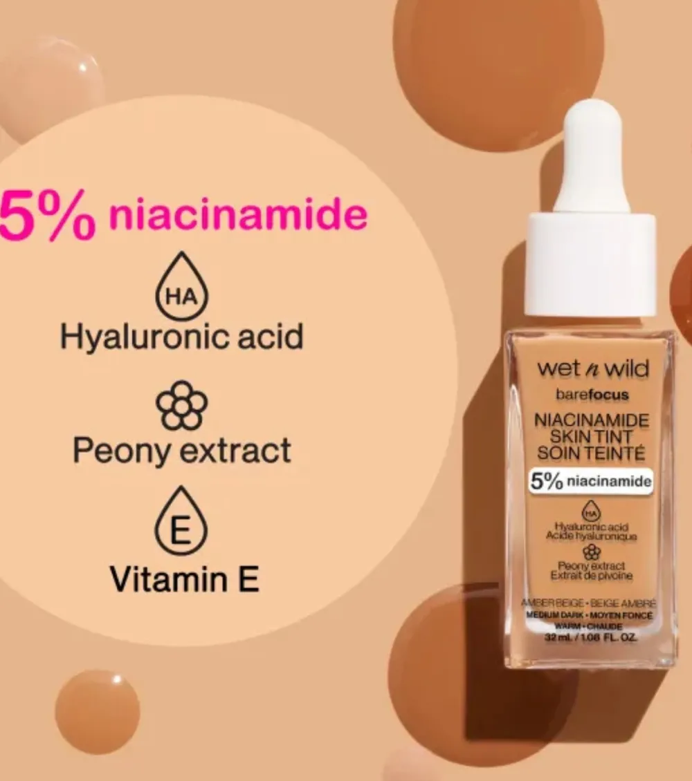 - Base de maquillaje Bare Focus Niacinamide Skin Tint - Natural Light>Wet n Wild Sale