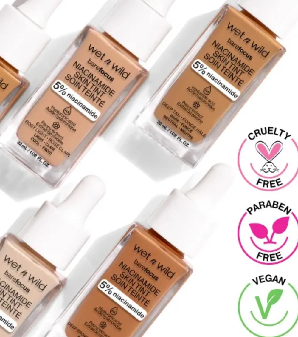 - Base de maquillaje Bare Focus Niacinamide Skin Tint - Fair Beige>Wet n Wild Clearance
