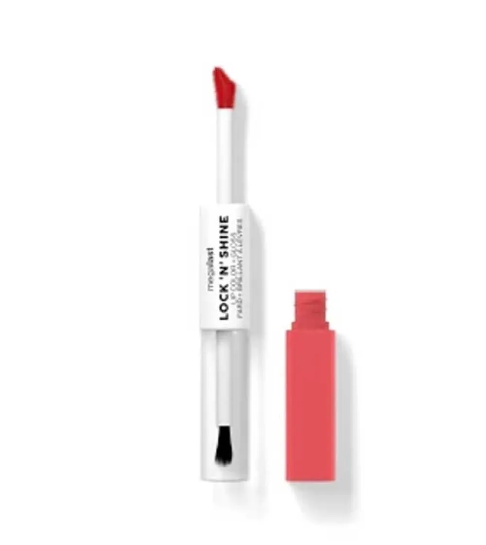 - Dúo de labial y brillo Mega Last Lock ‘N’ Shine - Shining hibiscus>Wet n Wild Hot